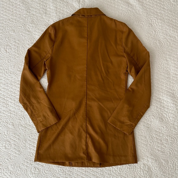 Elizabeth & James Dark Gold Mustard Oversized Double Breasted Blazer XS - Picture 10 of 10